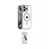 ieg™ iPhone 15 Pro Kılıf Eksen Form Koleksiyonu - Şeffaf Pasifik Cam Ekran Koruyucu