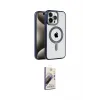 ieg™ iPhone 15 Pro Kılıf Eksen Form Koleksiyonu - Siyah Bilvis 3D Mat Cam Ekran Koruyucu