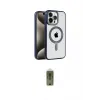 ieg™ iPhone 15 Pro Kılıf Eksen Form Koleksiyonu - Siyah Joko Magic 5D Hayalet Cam