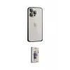 ieg™ iPhone 15 Pro Kılıf Eksen Form Serisi - Siyah Bilvis 3D Cam Ekran Koruyucu