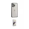 ieg™ iPhone 15 Pro Kılıf Eksen Form Serisi - Siyah Bilvis 3D Mat Cam Ekran Koruyucu