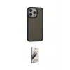 ieg™ iPhone 15 Pro Kılıf Eksen Işık - Siyah Bilvis 3D Mat Cam Ekran Koruyucu