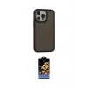 ieg™ iPhone 15 Pro Kılıf Eksen Işık - Siyah Buffer Hayalet Cam Ekran Koruyucu