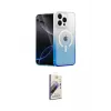 ieg™ iPhone 15 Pro Kılıf Eksen Minimal Özel Seri - Siyah Bilvis 3D Mat Cam Ekran Koruyucu