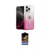 ieg™ iPhone 15 Pro Kılıf Eksen Minimal Özel Seri - Siyah Buffer Hayalet Cam Ekran Koruyucu