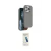 ieg™ iPhone 15 Pro Kılıf Kıvılcım Çizgi Serisi - Şeffaf Pasifik Cam Ekran Koruyucu