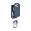 ieg™ iPhone 15 Pro Kılıf Kıvılcım Çizgi Serisi - Siyah Bilvis 5in1 3D Magic Cam Ekran Koruyucu