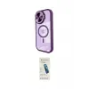 ieg™ iPhone 15 Pro Kılıf Kıvılcım Modern Koleksiyonu - Şeffaf Pasifik Cam Ekran Koruyucu