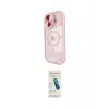 ieg™ iPhone 15 Pro Kılıf Kıvılcım Modern Koleksiyonu - Şeffaf Pasifik Cam Ekran Koruyucu