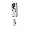 ieg™ iPhone 15 Pro Kılıf Kıvılcım Modern Koleksiyonu - Şeffaf Pasifik Cam Ekran Koruyucu