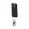 ieg™ iPhone 15 Pro Kılıf Kıvılcım Modern Özel Seri - Siyah Bilvis 3D Mat Cam Ekran Koruyucu