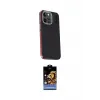 ieg™ iPhone 15 Pro Kılıf Kıvılcım Modern Özel Seri - Siyah Buffer Hayalet Cam Ekran Koruyucu