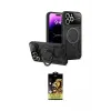ieg™ iPhone 15 Pro Kılıf Kıvılcım Modern Serisi - Siyah Buffer Cam Ekran Koruyucu
