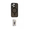 ieg™ iPhone 15 Pro Kılıf Kutup Serisi - Siyah Bilvis 3D Cam Ekran Koruyucu