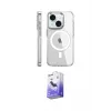 ieg™ iPhone 15 Pro Kılıf Nova Doku - Siyah Bilvis 5in1 5D Magic Hayalet Cam Ekran Koruyucu