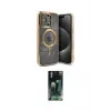 ieg™ iPhone 15 Pro Kılıf Nova Işık Özel Seri - Şeffaf 360 Full Body Arka Koruyucu