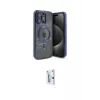 ieg™ iPhone 15 Pro Kılıf Nova Işık Özel Seri - Siyah Bilvis 0.18mm Plus Cam Ekran Koruyucu