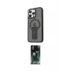 ieg™ iPhone 15 Pro Kılıf Pusula Doku Koleksiyonu - Şeffaf 360 Full Body Arka Koruyucu