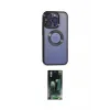 ieg™ iPhone 15 Pro Kılıf Pusula Form - Siyah 360 Mat Full Body Arka Koruyucu