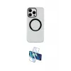 ieg™ iPhone 15 Pro Kılıf Pusula Form - Siyah 3D Antistatik Cam Ekran Koruyucu