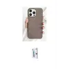 ieg™ iPhone 15 Pro Kılıf Pusula Modern - Siyah Bilvis 0.18mm Plus Cam Ekran Koruyucu