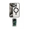 ieg™ iPhone 15 Pro Kılıf Siluet Çizgi Serisi - Şeffaf 360 Full Body Arka Koruyucu