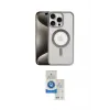 ieg™ iPhone 15 Pro Kılıf Siluet Çizgi Serisi - Şeffaf Royal Nano Ekran Koruyucu