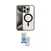 ieg™ iPhone 15 Pro Kılıf Siluet Çizgi Serisi - Şeffaf Royal Nano Ekran Koruyucu