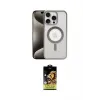 ieg™ iPhone 15 Pro Kılıf Siluet Çizgi Serisi - Siyah Buffer Cam Ekran Koruyucu