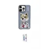 ieg™ iPhone 15 Pro Kılıf Siluet Modern Özel Seri - Siyah Bilvis 0.18mm Plus Cam Ekran Koruyucu