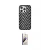 ieg™ iPhone 15 Pro Kılıf Vadi Özel Seri - Siyah Bilvis 3D Mat Cam Ekran Koruyucu