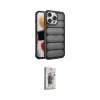 ieg™ iPhone 15 Pro Kılıf Yadigar Doku Özel Seri - Siyah Bilvis 3D Cam Ekran Koruyucu