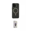 ieg™ iPhone 15 Pro Kılıf Yadigar Işık - Siyah Bilvis 3D Cam Ekran Koruyucu