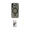 ieg™ iPhone 15 Pro Kılıf Yadigar Işık - Siyah Bilvis 3D Mat Cam Ekran Koruyucu