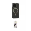 ieg™ iPhone 15 Pro Kılıf Yadigar Işık - Siyah Bilvis 3D Mat Cam Ekran Koruyucu