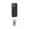 ieg™ iPhone 15 Pro Kılıf Yankı Serisi - Siyah Bilvis 3D Cam Ekran Koruyucu