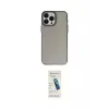 ieg™ iPhone 15 Pro Max Kılıf Ahenk Çizgi Prime - Şeffaf Pasifik Cam Ekran Koruyucu