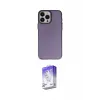 ieg™ iPhone 15 Pro Max Kılıf Ahenk Çizgi Prime - Siyah Bilvis 5in1 3D Magic Cam Ekran Koruyucu