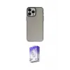 ieg™ iPhone 15 Pro Max Kılıf Ahenk Çizgi Prime - Siyah Bilvis 5in1 3D Magic Cam Ekran Koruyucu