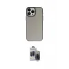 ieg™ iPhone 15 Pro Max Kılıf Ahenk Çizgi Prime - Siyah Vanessa Magic Hayalet Cam