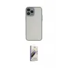 ieg™ iPhone 15 Pro Max Kılıf Ahenk Çizgi Serisi - Siyah Bilvis 3D Mat Cam Ekran Koruyucu