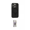 ieg™ iPhone 15 Pro Max Kılıf Ahenk Form Serisi - Siyah Bilvis 3D Cam Ekran Koruyucu
