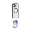 ieg™ iPhone 15 Pro Max Kılıf Ahenk Işık Serisi - Siyah Bilvis 5in1 3D Magic Cam Ekran Koruyucu