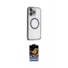 ieg™ iPhone 15 Pro Max Kılıf Ahenk Işık Serisi - Siyah Buffer Hayalet Cam Ekran Koruyucu