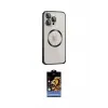 ieg™ iPhone 15 Pro Max Kılıf Ahenk Işık Serisi - Siyah Buffer Hayalet Cam Ekran Koruyucu