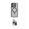 ieg™ iPhone 15 Pro Max Kılıf Ahenk Klasik Özel Seri - Siyah Vanessa Magic Hayalet Cam
