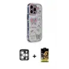 ieg™ iPhone 15 Pro Max Kılıf Ahenk Modern Serisi - Siyah Buffer Cam Ekran Koruyucu + PVD Metal Kamera Lens - GS