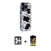 ieg™ iPhone 15 Pro Max Kılıf Ahenk Modern Serisi - Siyah Buffer Cam Ekran Koruyucu + PVD Metal Kamera Lens - GS