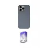 ieg™ iPhone 15 Pro Max Kılıf Ahenk Serisi - Siyah Bilvis 5in1 3D Magic Cam Ekran Koruyucu