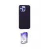 ieg™ iPhone 15 Pro Max Kılıf Ahenk Serisi - Siyah Bilvis 5in1 3D Magic Cam Ekran Koruyucu